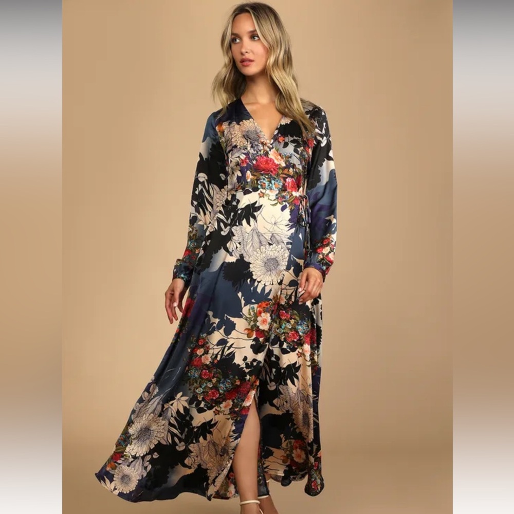 Floral Maxi Dress with V-Neck